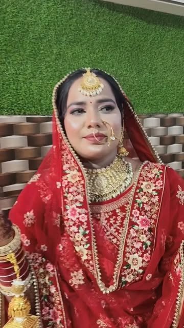 Traditional red bridal look from Shingar Beauty Salon